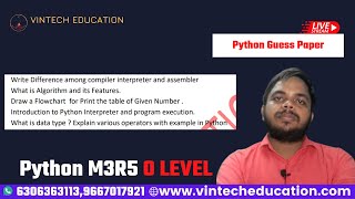 O level Guess paper solution for Jan2022|| Python Important Question For O level January 2022