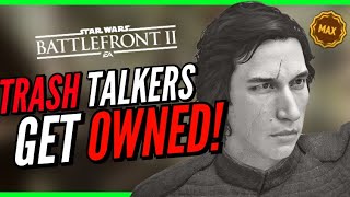 1v1 Toxic Trash Talkers gets shut down! Star Wars Battlefront 2 Hero Showdown Gameplay