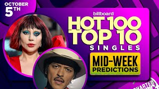 MID-WEEK PREDICTIONS | Billboard Hot 100, Top 10 Singles | October 5th, 2024