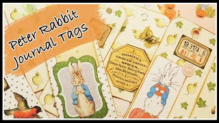 HAND MADE JOURNAL TAGS | Double-sided PETER RABBIT Tags