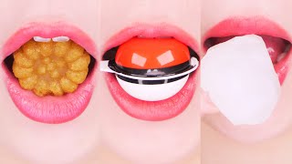 ASMR MARSHMALLOW JELLY YAKGWA 포켓몬 젤리 약과 COOKIES MOGU MOGU EMOJI FOOD MUKBANG EATING SOUNDS 먹방