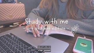 Учись со мной ♡ 1h40min | lofi, кофейня, в реальном времени, art student ~