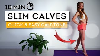 10 MIN SLIM CALVES WORKOUT - Quick & Easy Calf Tone I Lana Fitness