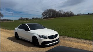 Mercedes AMG C63 At Farm Land