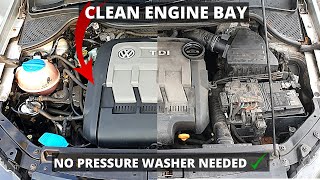 How To CLEAN ENGINE BAY Without Water And Without Pressure Washer