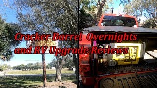 Cracker Barrel Overnights and RV Upgrade Reviews