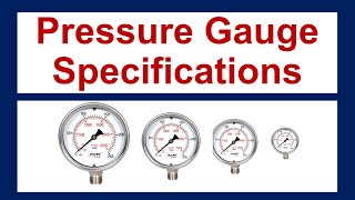 Pressure Gauge Specifications