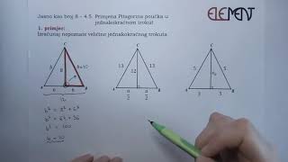 Capan Jasno kao broj 8 4 5  Primjena Pitagorina poučka na jednakokračni trokut