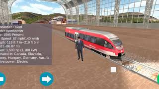 Пробую управлять пассажирским поездом "Bombardier Talent " по горной местности в Train Sim!