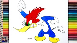 Drawing Woody Woodpecker