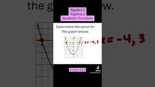 Quadratic Zeros #highschool #maths #students #quadratic #zeros #intercepts #graph #algebra