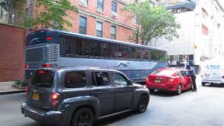 Greyhound bus at West 40th Street and 9th Avenue