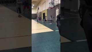 Identical twins basketball practice