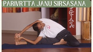 Parivrtta Janusirsasana |Steps| Benefits | Revovled-Head-to-knee |Hamsa Yoga Foundation