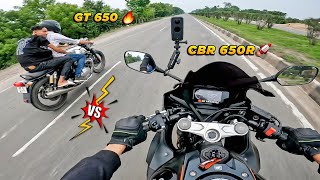 Continental GT 650 vs CBR 650R🚀 | Drag Race Competition🔥