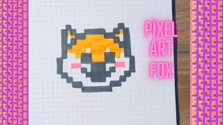 Pixel art idea✍️ How to draw pixel art / How to draw pixel fox 🦊