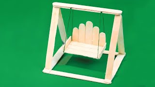 How to Make Popsicle Stick/IceCream Stick Miniature Swing or Jhula