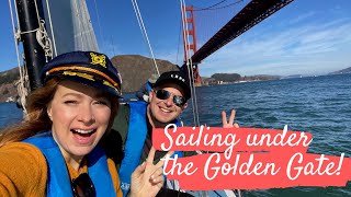 SAN FRANCISCO by SAILBOAT! ⛵ SAILING UNDER the GOLDEN GATE BRIDGE #travelvlog