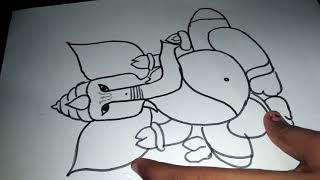 How to Draw- Easy Lord Ganpati Ganesha Step by Step Tutorial for Kids