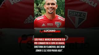 Jogador do São Paulo Provoca o Flamengo após o Título da copa do Brasil. #seriea #futebol #saopaulo