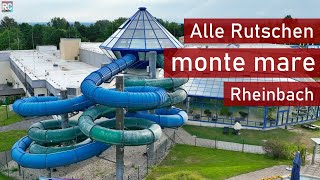 monte mare Rheinbach - Alle Rutschen 4K | All Water Slides