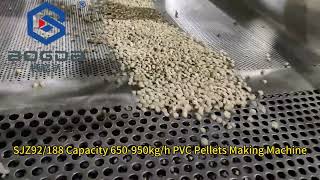 BOGDA Capacity 650-950kg per hour pvc pellets making machine