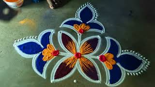 Karthigai deepam  special2024 🌻5*1easy newyear rangoli  kolam🌻diya muggulu designs🌻Amazing rangoli