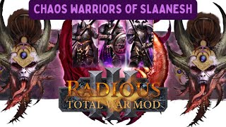 Total War Warhammer 3 (Radious Mod, Chaos Warriors of Slaanesh unit's performance)