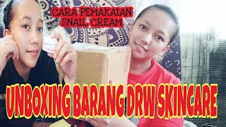 UNBOXING DRW SKINCARE & CARA PEMAKAIAN SNAIL CREAM || CERITA TKW