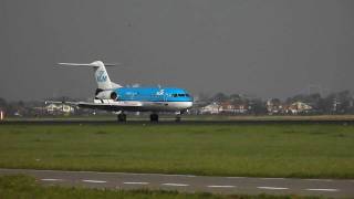 KLM CityHopper Fokker 70 landing Amsterdam Schiphol