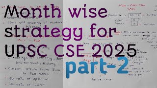 11 months UPSC CSE 2025 strategy with monthly targets and booklist part-2 |UPSC CSE 2025 strategy