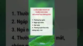 4 DẤU HIỆU NGUY CƠ THIẾU OXY NÃO #xuhuong #reels #suckhoe