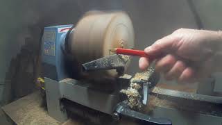 Woodturning   apple cadlestick