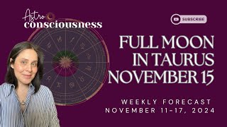 FULL MOON IN TAURUS ♉️ NOVEMBER 15, 2024 - GETTING COMFORTABLE WITH DISCOMFORT - Astro Consciousness