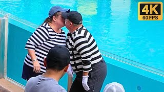 Мим Том и поцелуй в губы этого фаната 💋😳😂🤣 #tomthemime #seaworldmime #seaworldorlando