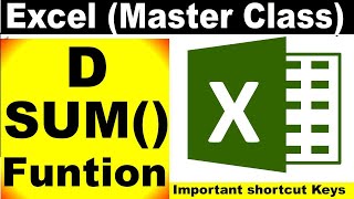 Dsum Function in Excel | Shortcut of MS Excel | Add Border | Excel Shortcut | Shortcut of MS Word |