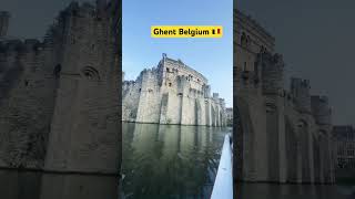 Boat ride in Ghent Belgium beautiful old city #medieval #town #canal #castle #visitbelgium #river