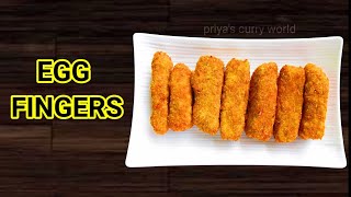 Egg Fingers Recipe | Egg Snacks | Tea time snacks | Crunchy Egg Fingers