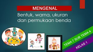 Tematik SD Kelas 1 Tema 7 Subtema 4