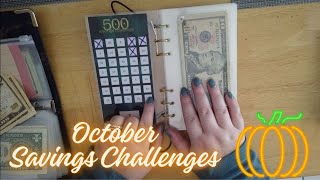 October Cash Stuffing & Savings Challenges | $377