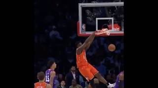 Zion Williamson BREAKS rim with dunk at Rising Stars game