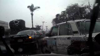 Heavy Thundry Rain In Cairo City ,Egypt 3 April 2011