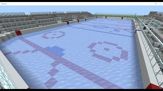 How to make an NHL sized hockey rink in Minecraft