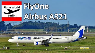 FlyOne Airbus A321 *YR-FIC* landing & takeoff at Berlin Brandenburg Airport