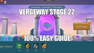 Lords mobile Vergeway Stage 22|Vergeway Strength In Numbers Stage 22 Easiest Guide