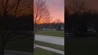 Beautiful sun rise in Portland MI March 25, 2024