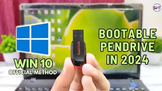 How to Make a Windows 10 Bootable USB in 2024 [Official Method] | How to Download Win 10 Officially