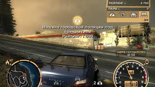 NFS Most Wanted Subaru Impreza WRX STI  Погоня с полицией