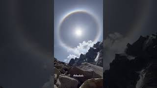 Sun Rainbow at kinnaur Kailash #kinnaurkailash #kinnaurkailashyatra #kinnerkailash #rainbow #drxdada