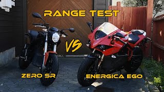 Energica Ego 13.4 Real World Range Test Compared to Zero SR 12.5